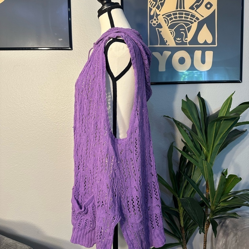 Indigo Woman Lavender Knit Cardigan - Picture 4 of 9